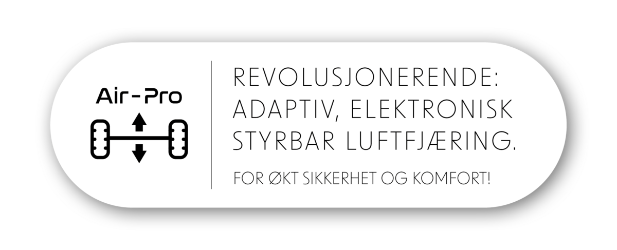 Icon Air Pro Siegel auf norwegisch mit weißem Hintergrund
