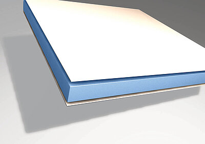 Seitenansicht der Bodenplatte an der Unterseite als Rundumschutz