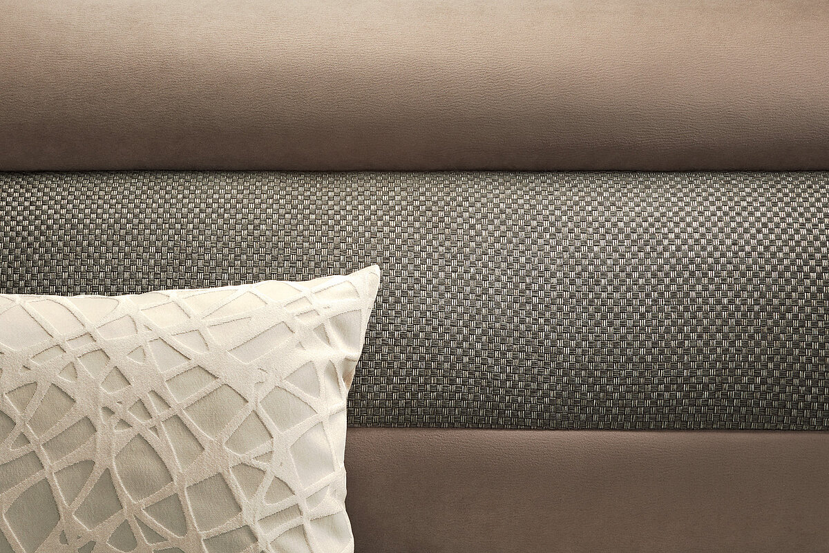 Nahaufnahme der Wohnwelt "Barcelona" im Wohnmobil