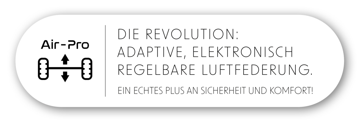 Icon Air Pro Siegel auf deutsch mit weißem Hintergrund