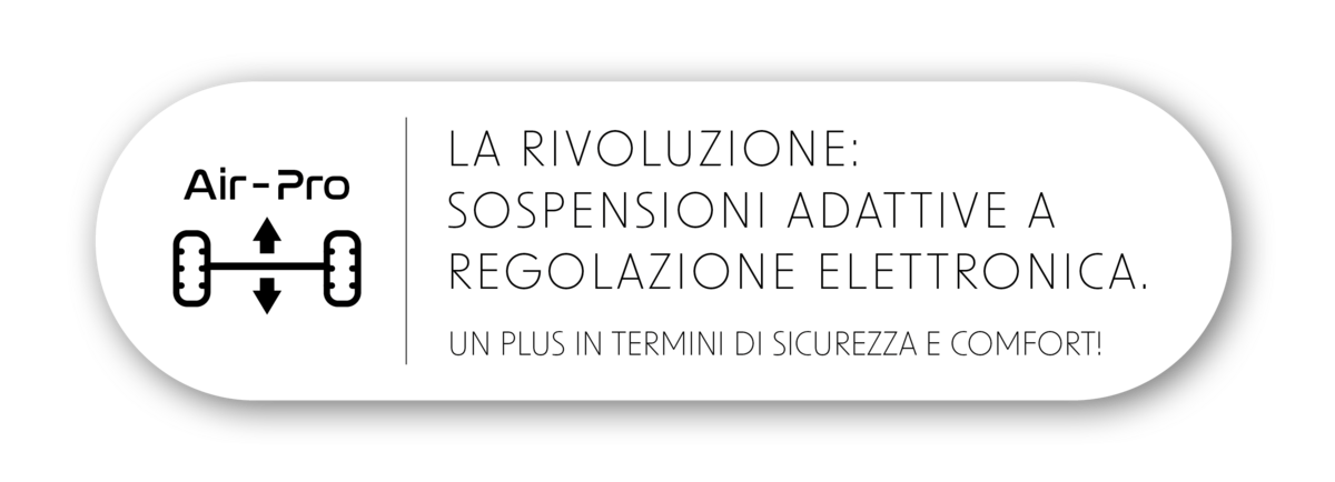 Icon Air Pro Siegel auf italienisch mit weißem Hintergrund