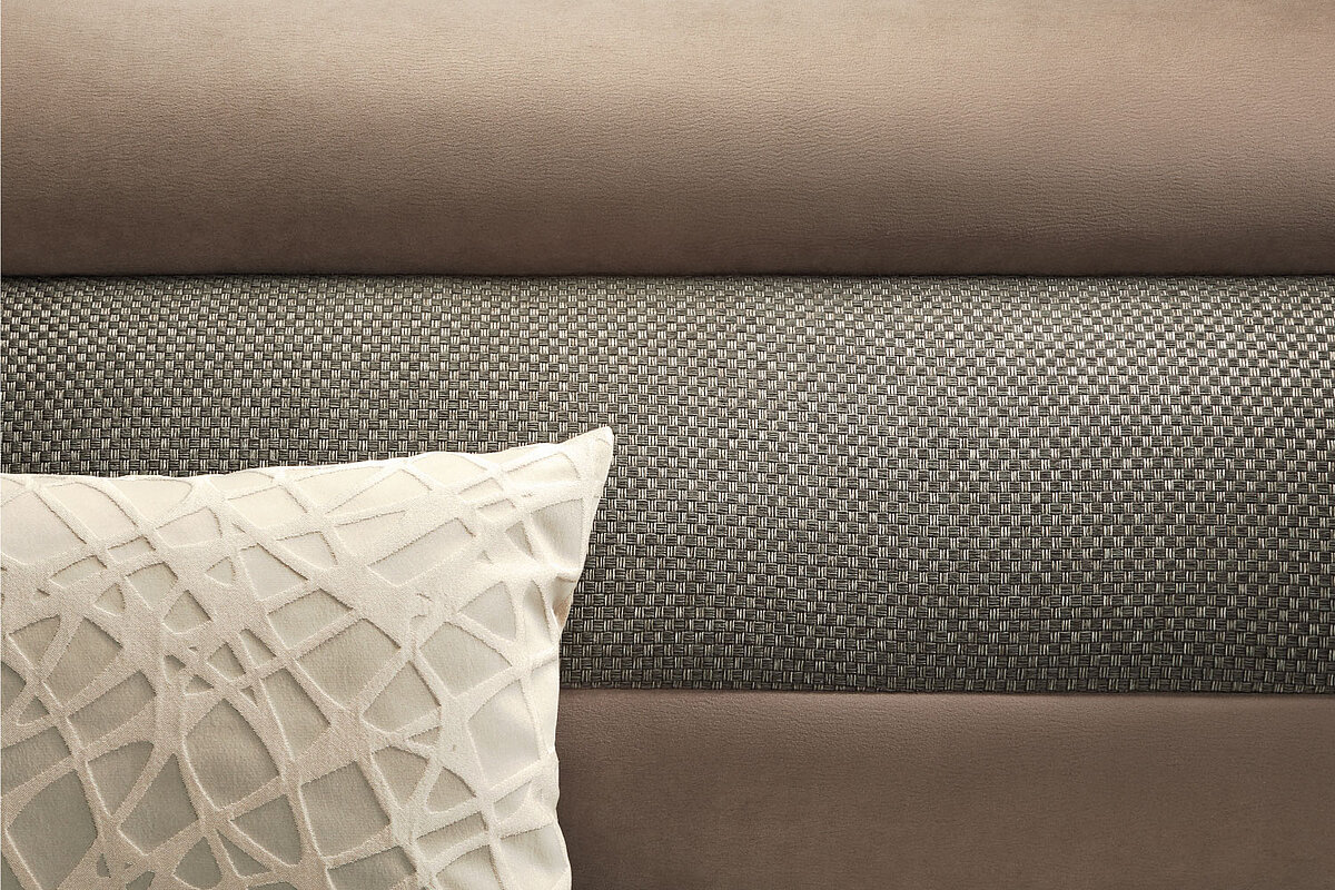 Nahaufnahme der Wohnwelt "Barcelona" im Wohnmobil