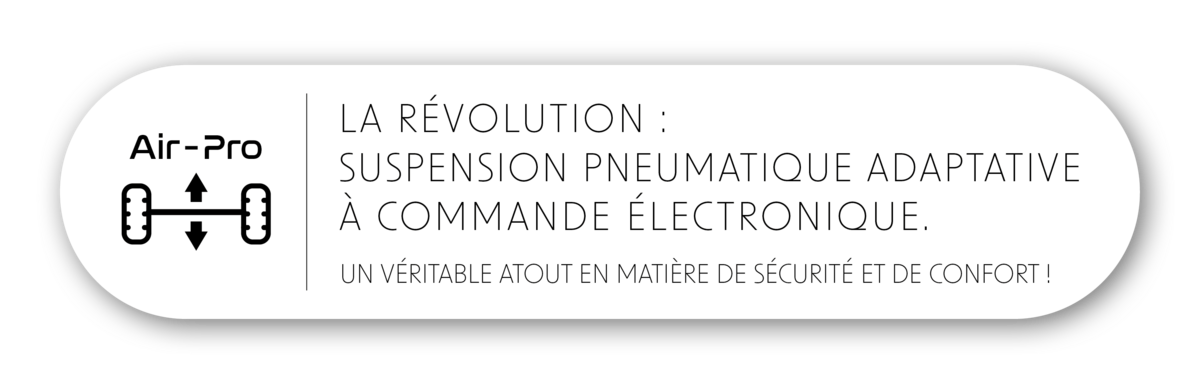 Icon Air Pro Siegel auf französisch mit weißem Hintergrund