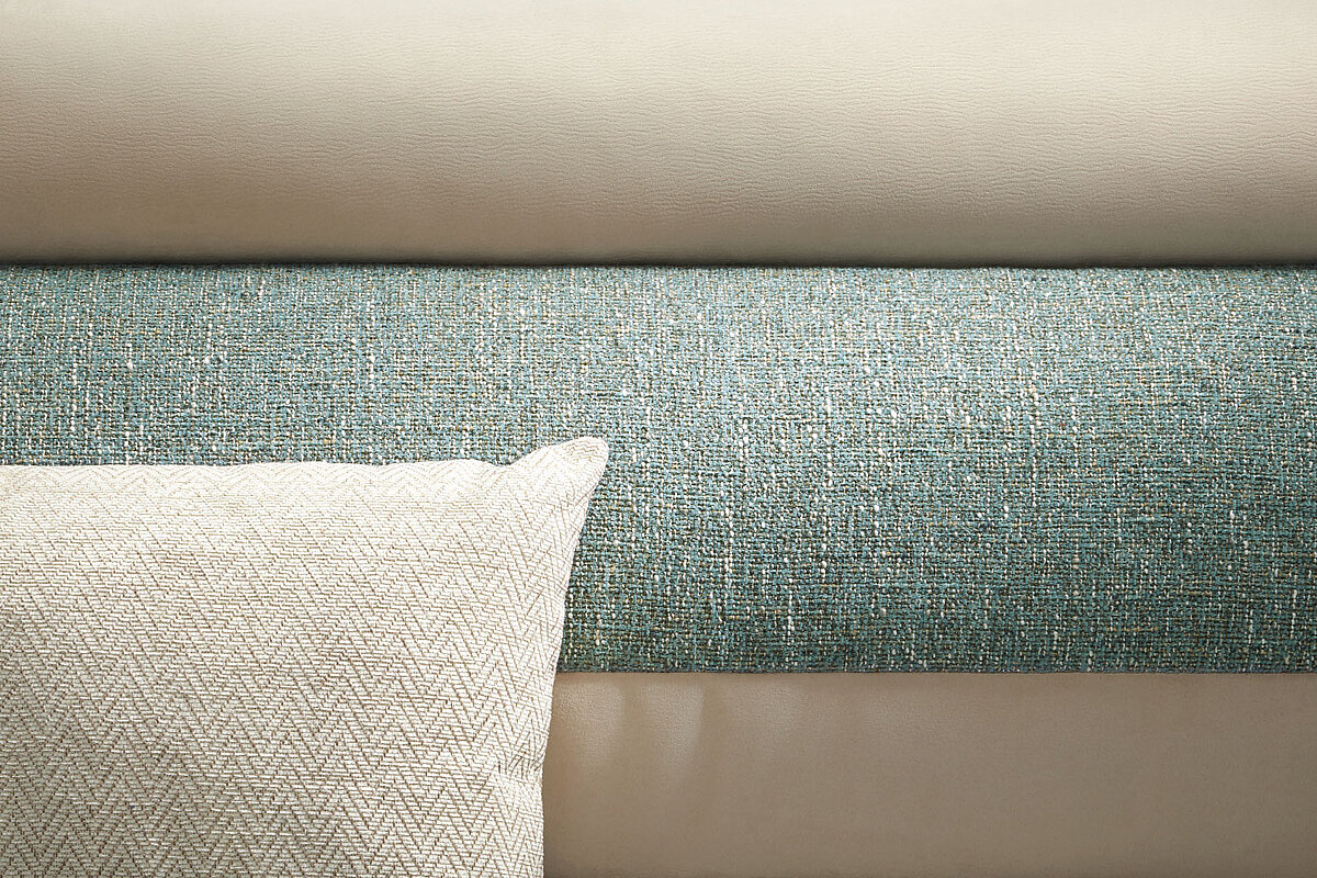 Nahaufnahme der Wohnwelt "Cambridge" im Wohnmobil