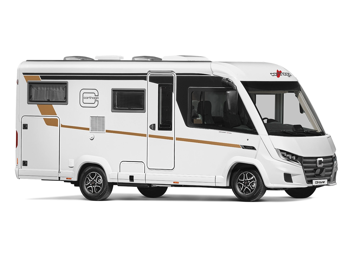 Seitenansicht integrierter Carthago in weiß auf weißem Hintergrund